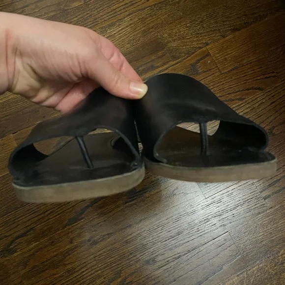 Madewell- Slide Sandal leather ‘The Boardwalk’ Post Slide size 10 women’s black - Picture 7 of 9